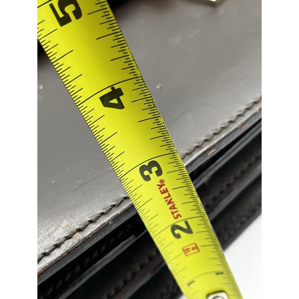 Vintage Gucci Dark Brown Leather Briefcase Combination Lock Made Italy AS IS - Picture 14 of 15